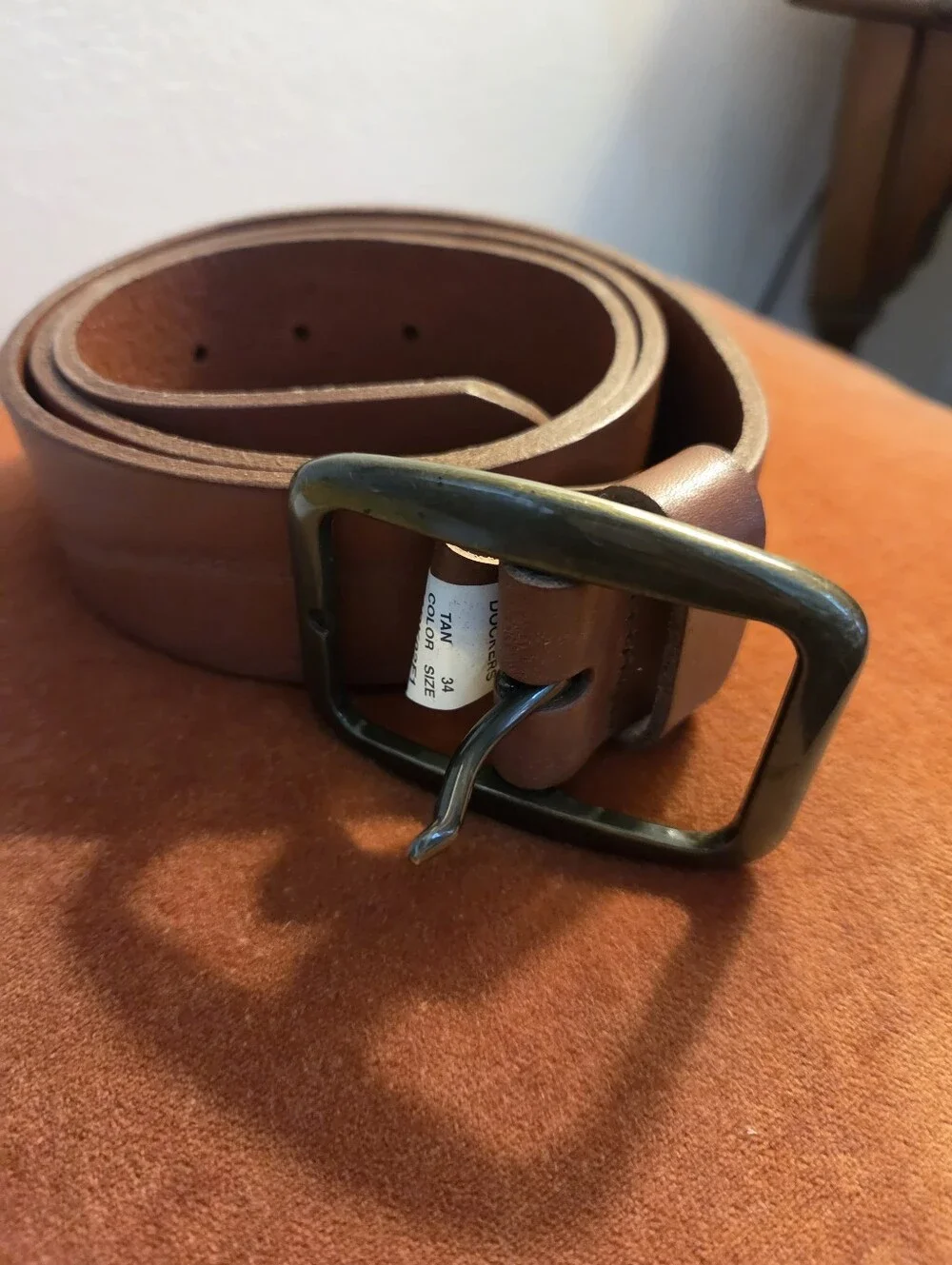MENS DOCKERS BROWN LEATHER BELT